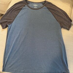 Men's Blue and Gray Raglan Tee